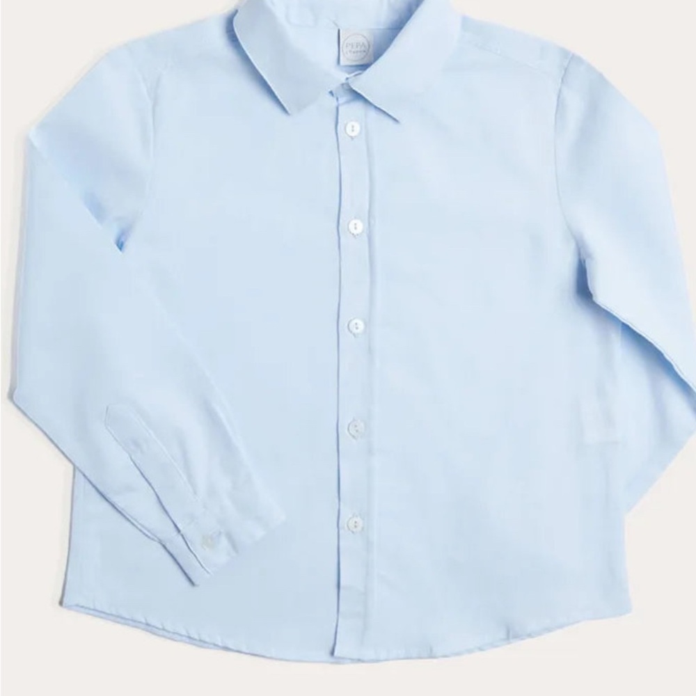 Sky Blue Kids Button Down Shirt